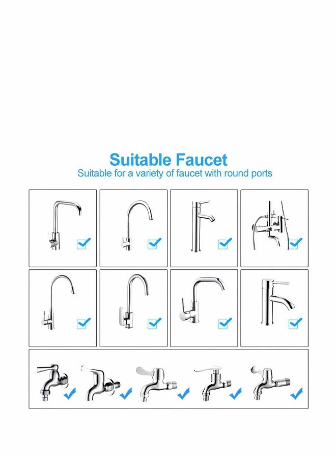 Kitchen Tap Head Water Saving 3 Gear Adjustable 360° Swivel Faucet Tap Aerator Splash Proof Faucet Nozzle Filter for Bathroom Kitchen Sink Spray Tap Attachment - Image 4