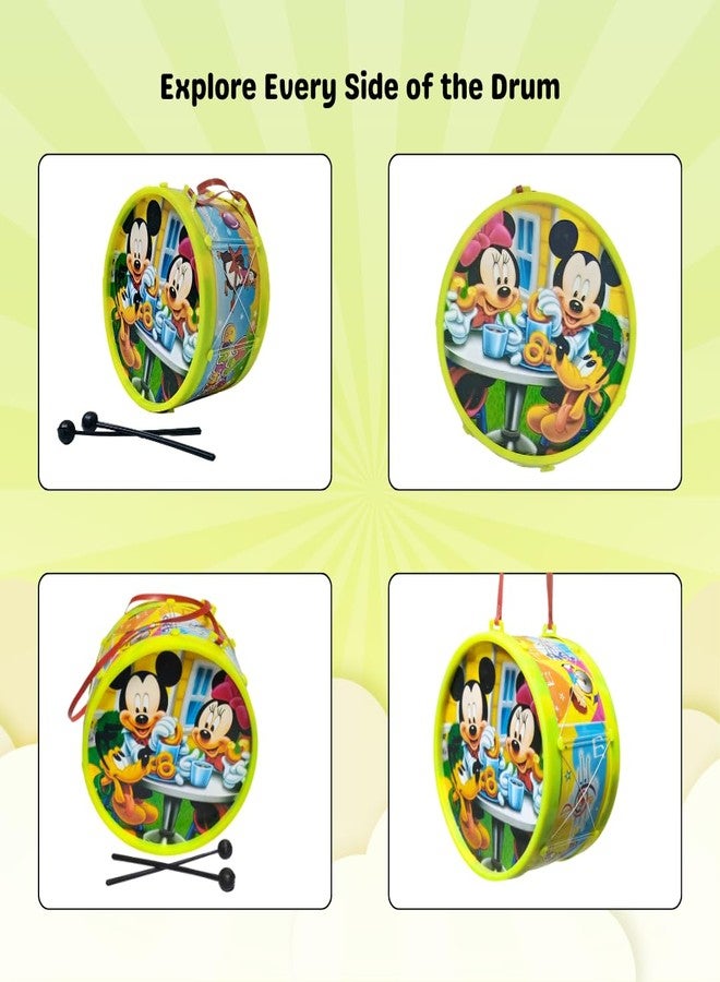 WishLuck Kids Musical Drum Toy with Drum Sticks | Colourful Cartoon Printed Rhythm Drum for Toddlers | Fun Music Learning Toy for Kids Activities and Early Play (Mini Musical Drum) - Image 3