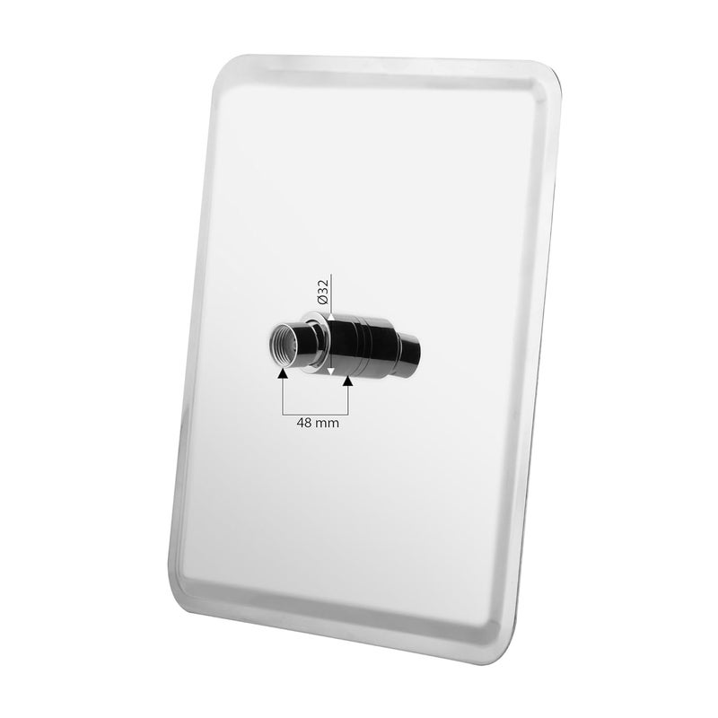 hindware دش مطري مربع رفيع للغاية من النحاس 300 مم (فضي، F160062CP) - Image 5