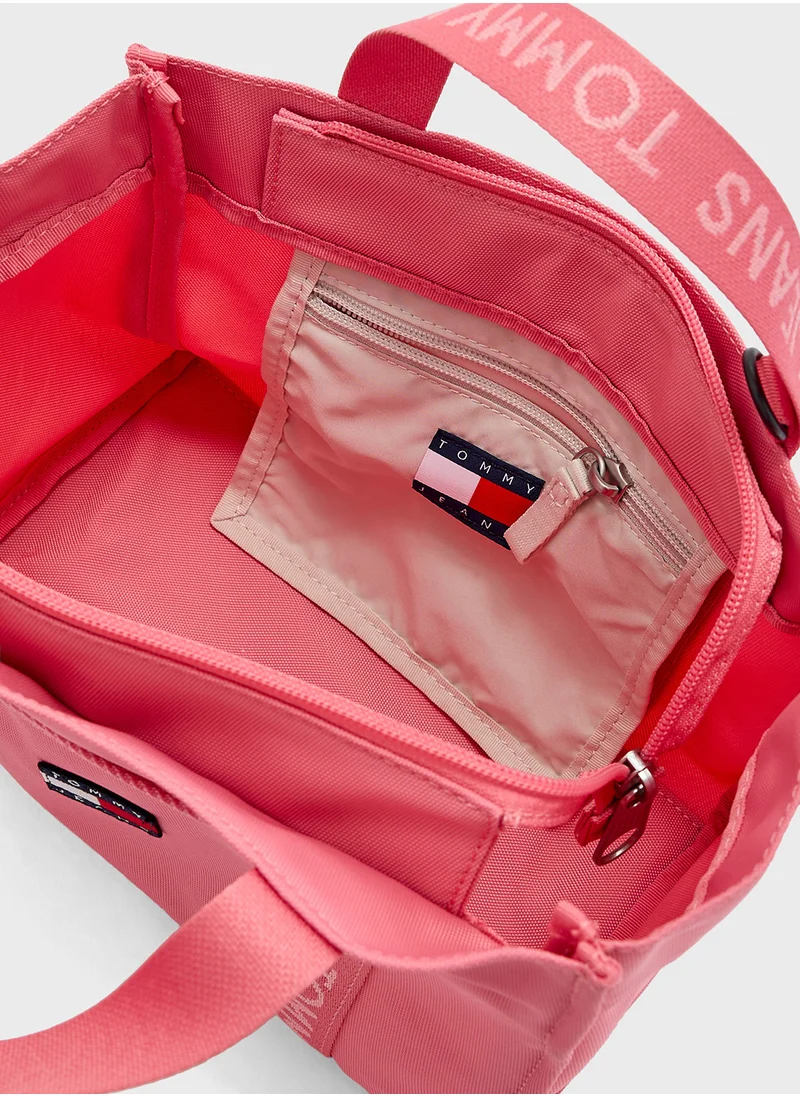 تومي جينز Logo Detail Zip Over Tote