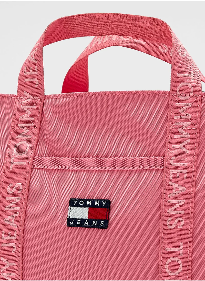 تومي جينز Logo Detail Zip Over Tote