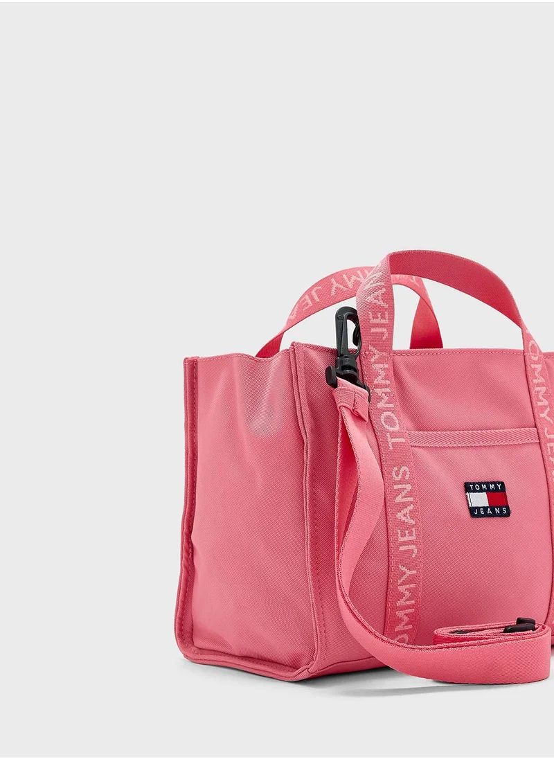 تومي جينز Logo Detail Zip Over Tote