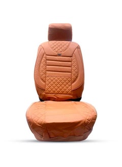 Universal Seat Cover Cushion For Front and Back Seat and Head Rest 11 Pcs Set, High Quality Rexine Premium Version Brown With Stripes Design - pzsku/ZAF6C3318C2677D56193BZ/45/_/1683261821/c8ebf420-d047-4566-8bcb-6005d2020d6d