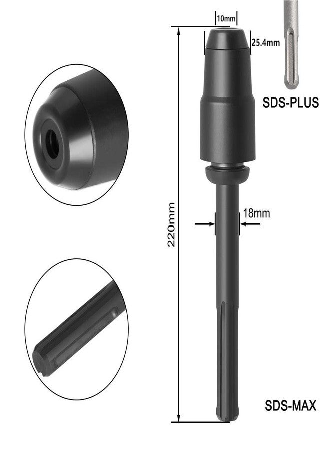 BORDSTRACT SDS Max to SDS Plus Adapter, 40Cr Steel SDS Plus Drill Chuck Conversion Tool for SDS Max Demolition Hammers Impact Drill Converter Shank Quick Tool - Image 2