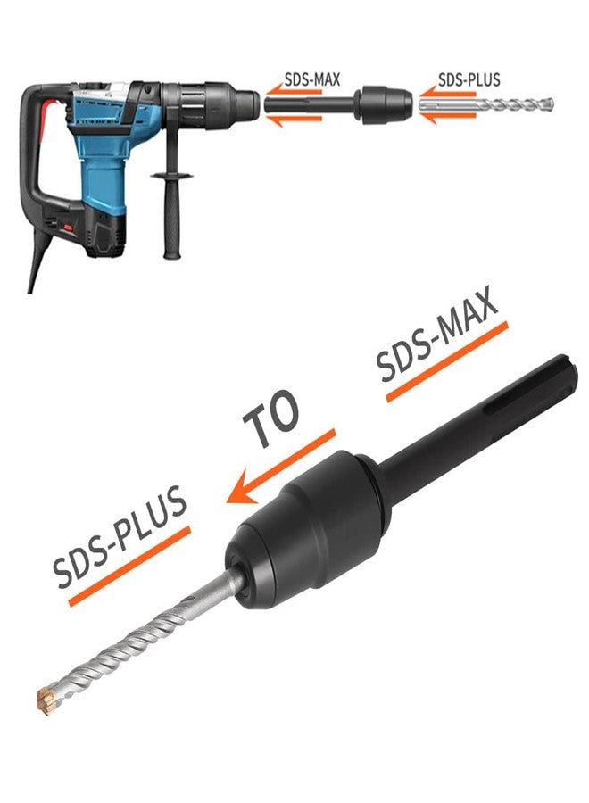 BORDSTRACT SDS Max to SDS Plus Adapter, 40Cr Steel SDS Plus Drill Chuck Conversion Tool for SDS Max Demolition Hammers Impact Drill Converter Shank Quick Tool - Image 5