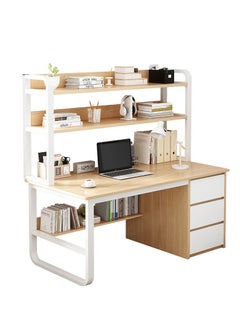 Morden Home Study Desk with Bookshelf Home Office Workstation with Storage