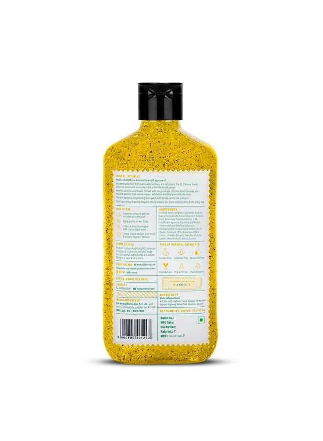 ST. D'VENCÉ St. D’Vence The Summer Blend Body Wash With Bananas Passion Fruit And Salicylic Acid Beads (300Ml) ; Sls And Parabens Free ; Fights Body & Back Acne ; Hydrating And Deep Cleansing Shower Gel - Image 3