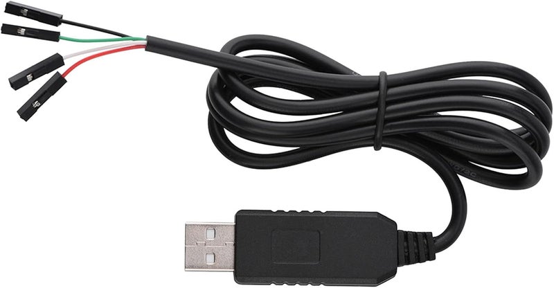 Pssopp USB to COM TTL Adapter Cable, 95cm Serial Converter for STC Download, with Color Coded Wires for Easy Identification - Image 1
