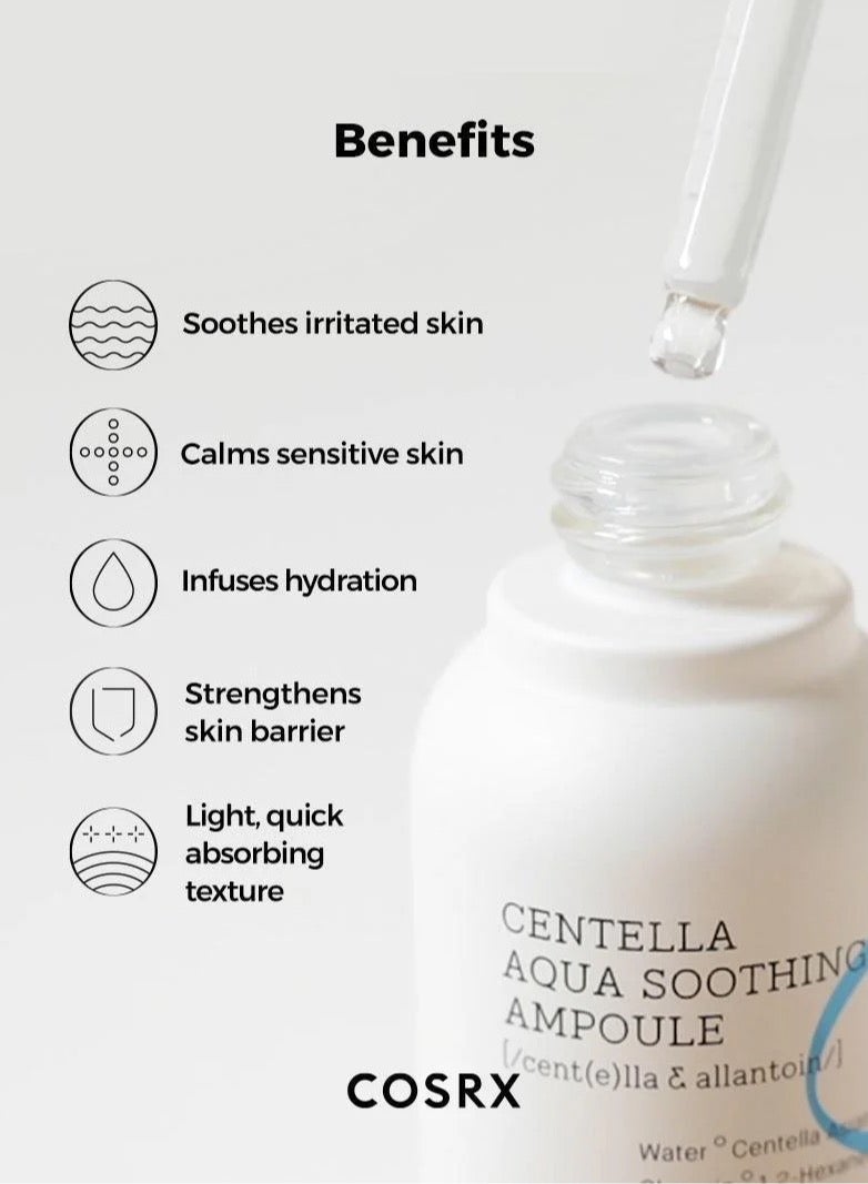 COSRX Hydrium Centella Aqua Soothing Ampoule -Ultra-Soothing Formula Infused with Centella Asiatica Extract for Calming Hydration and Skin Barrier Support 40ml - Image 3