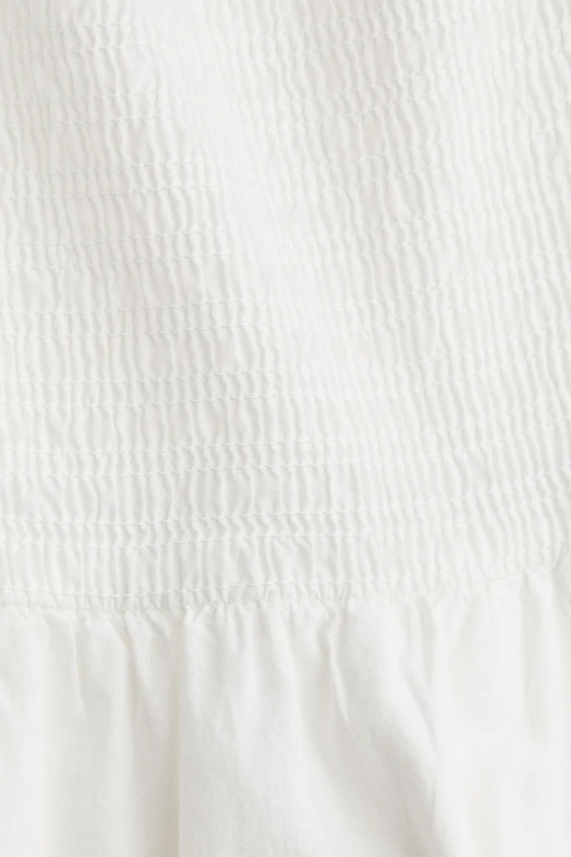 اتش اند ام فستان قطني بأكمام منفوشة