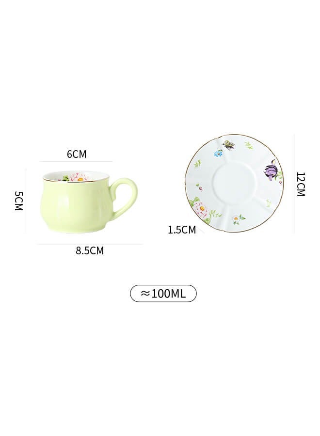 Shuer Ceramic Coffee cup, Espresso cup，Arabic coffee cup，Turkish coffee cup, Cup and Saucer Set Suitable for Home Office Restaurant Gifts Garden Party Home Afternoon Tea Set - Image 5