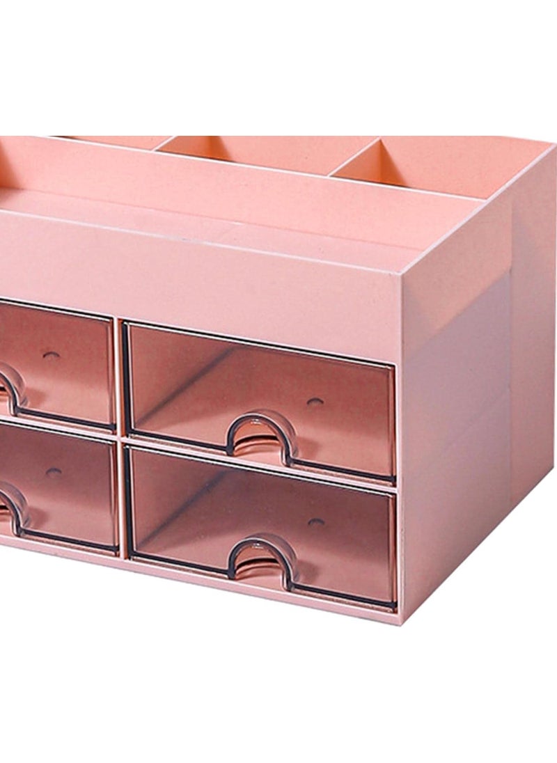 Styxon Drawer Storage Cabinet desk drawer organizer jewelry display holder vanity organizer practical desktop organizer clear earring holder pp account storage container student Pink