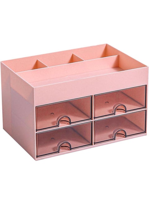 Styxon Drawer Storage Cabinet desk drawer organizer jewelry display holder vanity organizer practical desktop organizer clear earring holder pp account storage container student Pink