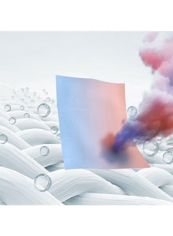 Clothing Dyeing Adsorption Sheet - Environmentally friendly innovation, anti-staining, suitable for a variety of washing machines, keep clothes bright and long-lasting, energy-saving, time-saving and convenient, prevent color mixing, fragrance-free - 100sheets/2pack - Image 2