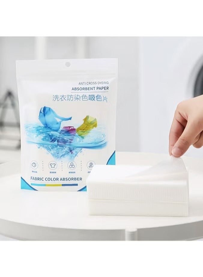 Clothing Dyeing Adsorption Sheet - Environmentally friendly innovation, anti-staining, suitable for a variety of washing machines, keep clothes bright and long-lasting, energy-saving, time-saving and convenient, prevent color mixing, fragrance-free - 100sheets/2pack - Image 4