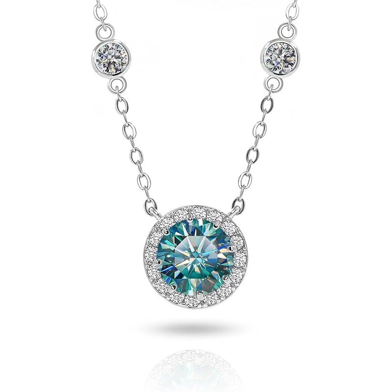 GIGAJEWE Necklace,1Carat Moissanite Hola Pendent for Women,D Color VVS1,18K Gold Plated 925 Silver,With Certificate of Authenticity - Image 1
