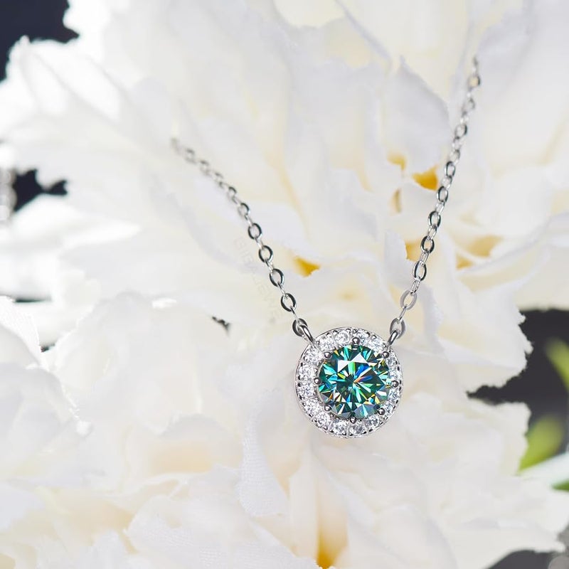 GIGAJEWE Necklace,1Carat Moissanite Hola Pendent for Women,D Color VVS1,18K Gold Plated 925 Silver,With Certificate of Authenticity - Image 3