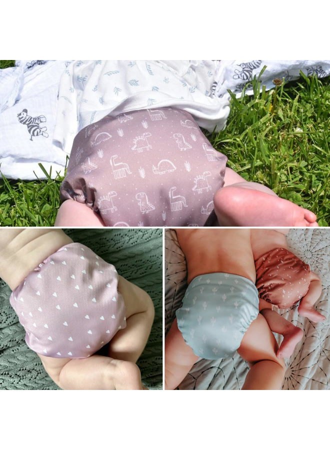 Mama Koala 3.0 Pocket Cloth Diapers for Babies with AWJ Lining, 6 Pack with 6 4-Layer Natural Cloth Diaper Inserts - Reusable and Washable Pocket Diapers(Simply Neutrals) - Image 4