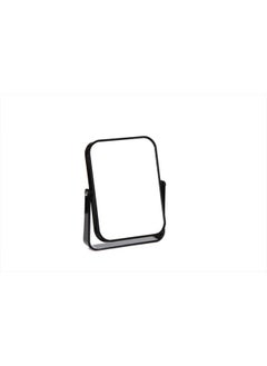 Desk Table Vanity Mirror Portable Dual Sided Cosmetic Makeup 2X Magnification Swivel 360 Rotation with Adjustable Stand, Black