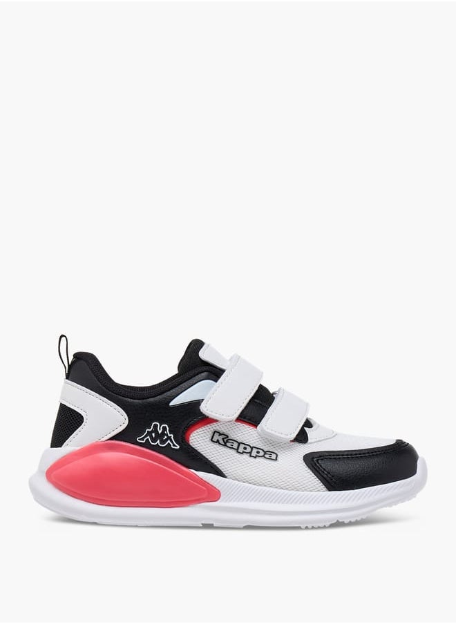 Kappa Boys' Logo Detail Sports Shoes with Hook and Loop Closure  - Image 3