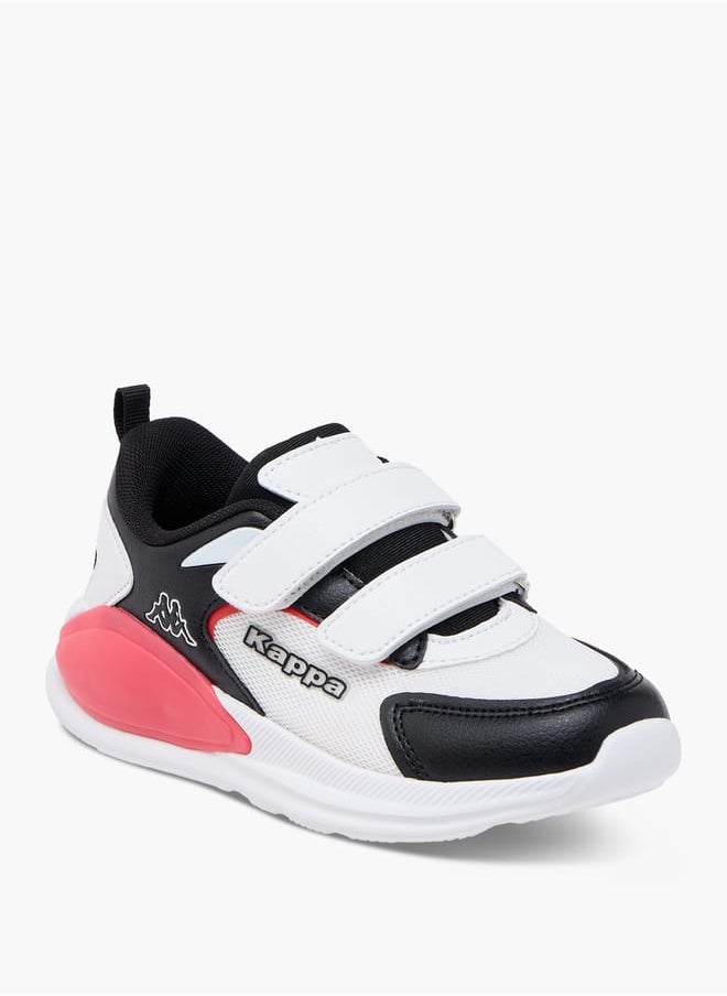 Kappa Boys' Logo Detail Sports Shoes with Hook and Loop Closure  - Image 2