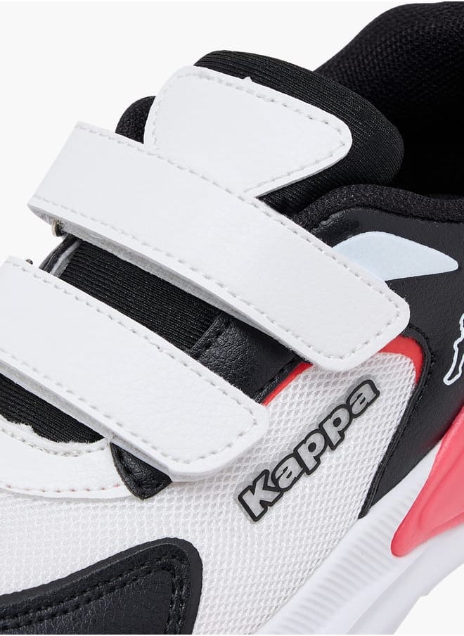 Kappa Boys' Logo Detail Sports Shoes with Hook and Loop Closure  - Image 4