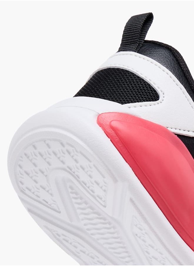 Kappa Boys' Logo Detail Sports Shoes with Hook and Loop Closure  - Image 5