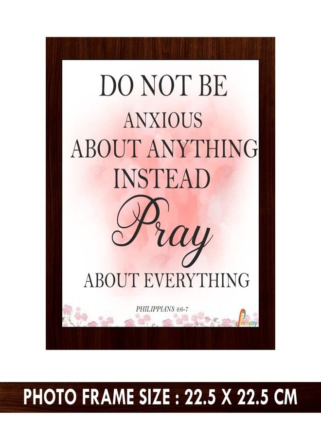 Printality Bible Verse Wall Photo Frame (8 x 8 inches) - Hanging Small Frame for Christians, Thank Giving Scriptures - FRMSIND-012 - Image 2