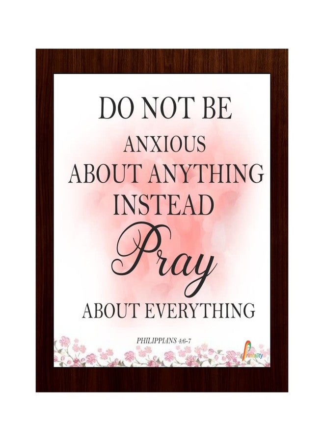 Printality Bible Verse Wall Photo Frame (8 x 8 inches) - Hanging Small Frame for Christians, Thank Giving Scriptures - FRMSIND-012 - Image 1