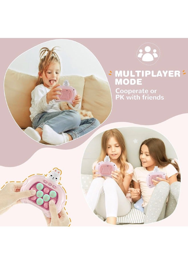 Pop Fidget Games for Kids, Handheld Quick Push Bubble Toy, Push Bubble Pop Puzzle Game, 4 Modes, More Challenging Travel Portable Puzzle Game Machine for Kids Girl Boy Birthday Gift（Rabbit） - Image 4