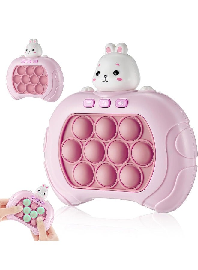 Pop Fidget Games for Kids, Handheld Quick Push Bubble Toy, Push Bubble Pop Puzzle Game, 4 Modes, More Challenging Travel Portable Puzzle Game Machine for Kids Girl Boy Birthday Gift（Rabbit） - Image 1
