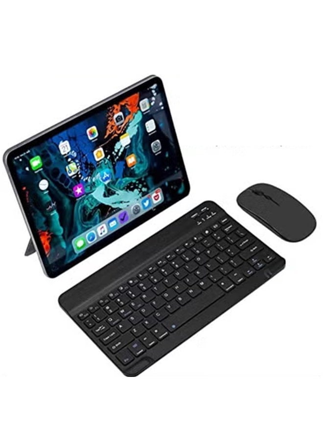 Gravity Ultra-Slim Bluetooth Keyboard and Mouse Combo – Rechargeable Portable Wireless Set for iPad, iPhone (iOS 13+), Android, Windows Tablets, Smartphones & Laptops | Compact, Quiet Typing, Long Battery Life – Black - Image 1