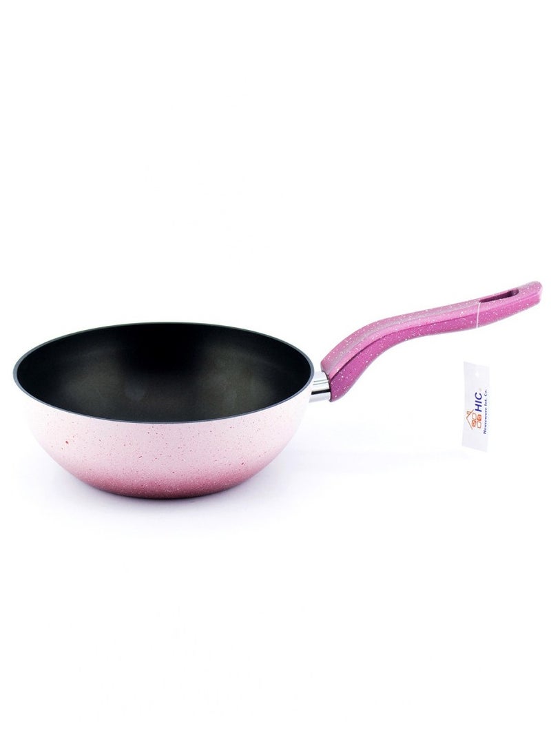 Hic - Granite deep frying pan with non-stick coating pink 22 cm - Image 1