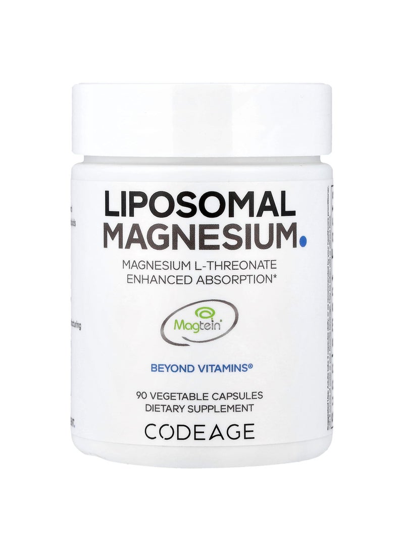 Codeage Liposomal Magnesium L-Threonate, 90 Vegetable Capsules