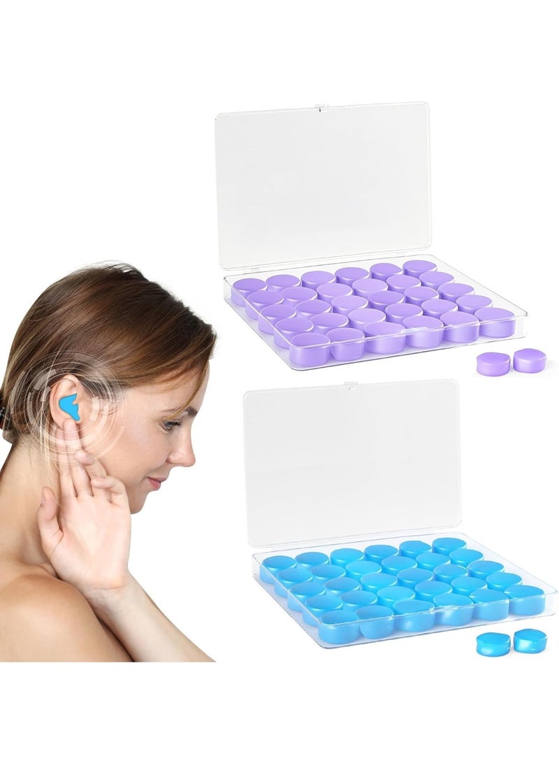 ATRJSZ Silicone Ear Plugs, 60 Pairs (2 Pack) Soft Moldable Ear Plugs with 38dB Noise Cancelling, Reusable Waterproof Earplugs for Sleeping, Swimming, Travel and Concerts - Image 1