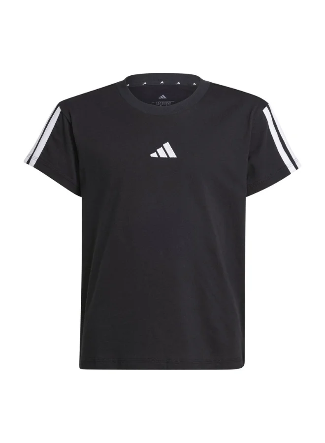 adidas تي شيرت تدريب أسود Jg 3S 160 للأطفال 7-8 سنوات