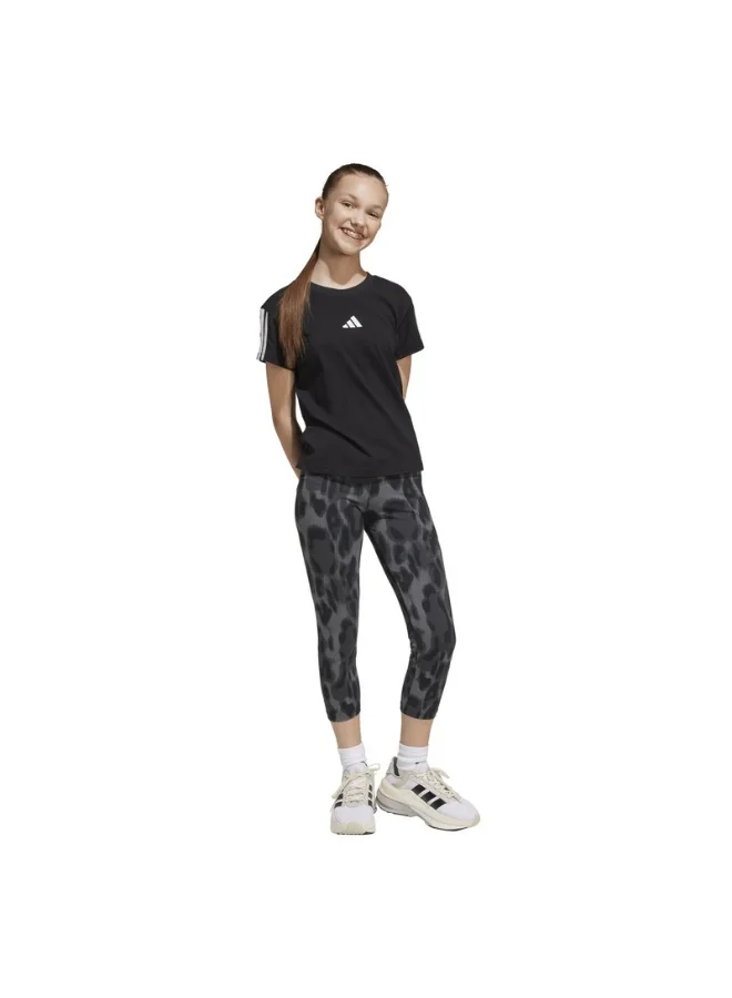 Adidas Adidas Jg 3S Tee 160 Black T-Shirt (Short Sleeve) T-Shirts For Kids