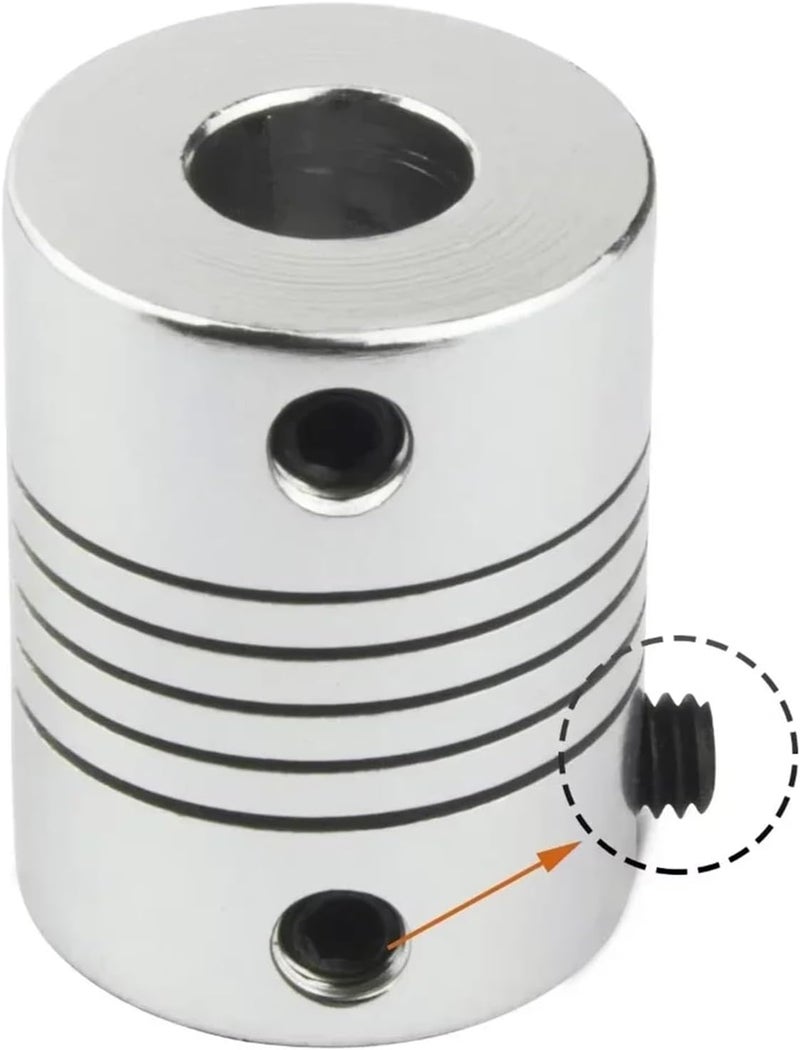 Flexible Coupling D19XL25 Aluminum 4mm 5mm 6mm 8mm 10mm for Stepper Motor Coupler Shaft Couplings 3D Printer(6mm-8mm) - Image 2
