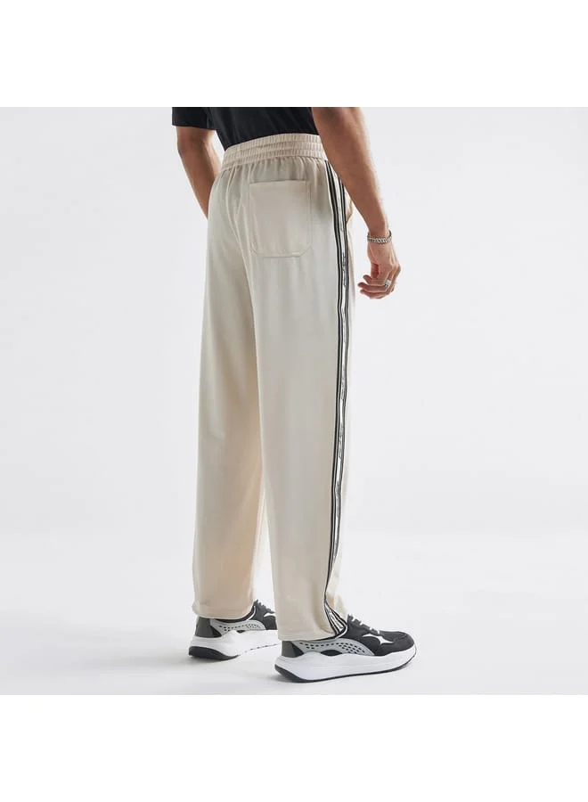 Splash FAV Tape Detail Track Pants with Drawstring Closure and Pockets