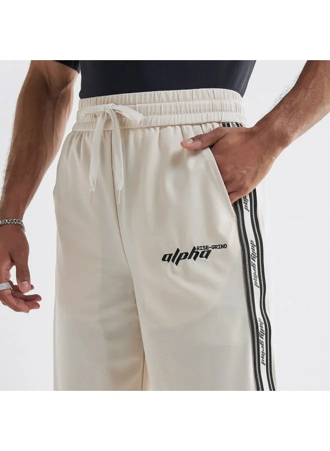 Splash FAV Tape Detail Track Pants with Drawstring Closure and Pockets