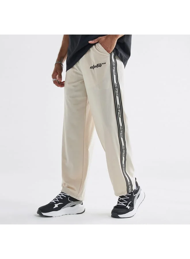 Splash FAV Tape Detail Track Pants with Drawstring Closure and Pockets