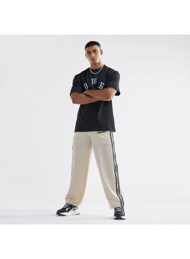 Splash FAV Tape Detail Track Pants with Drawstring Closure and Pockets