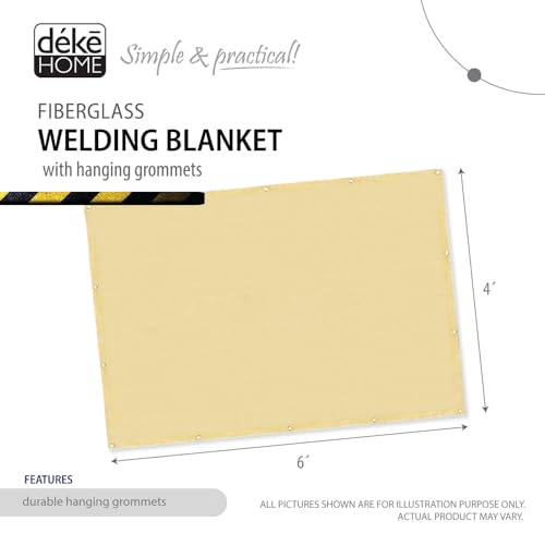 Deke Home - Fireproof Welding Blanket 4x6 ft (2 Pack), Heavy-Duty Fiberglass Fire Shield for Welding, Heat Resistant 1,000°F, Fire Retardant, Fireproof Insulation Blankets, Home, Kitchen & Industrial. - Image 2