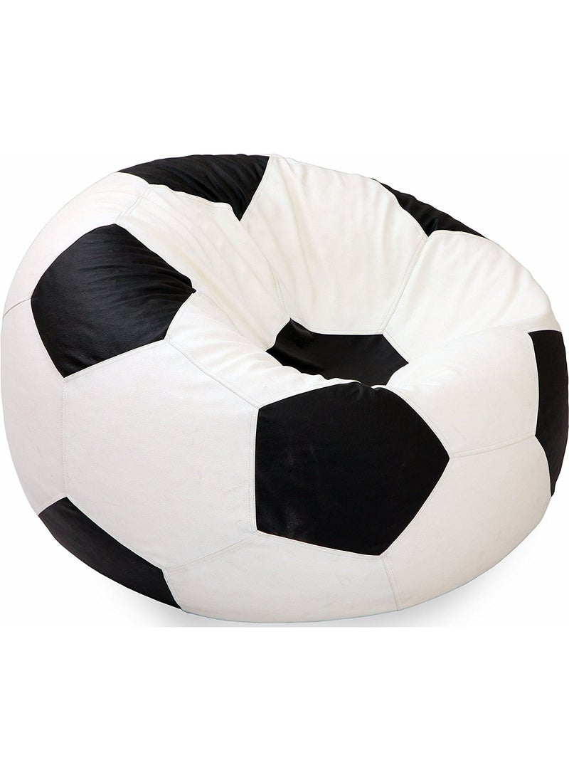 caddyFull caddyFull Large Football Bean Bag Without Beans White and Black 