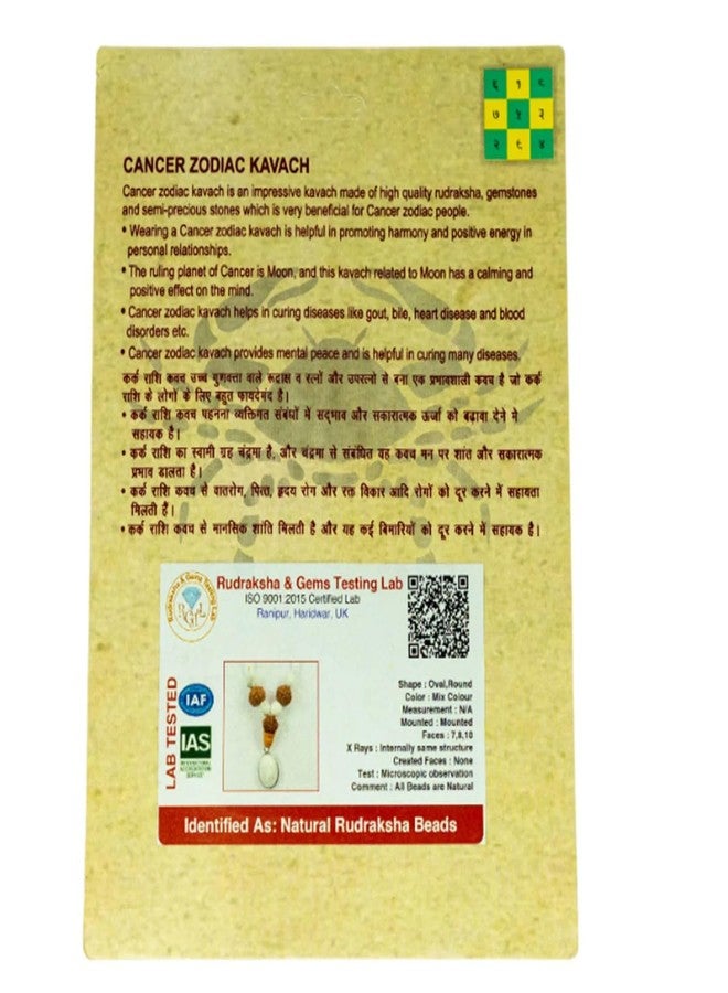 DARSHRAJ كافاش كركا راشي للجنسين | كافاش تميمة برج السرطان | تميمة حجر هاوليت رودراکش | قلادة حماية روحية من العين | التحكم في تقلبات المزاج | جذب الإيجابية | تخفيف التوتر | قلادة درع الطاقة - Image 2