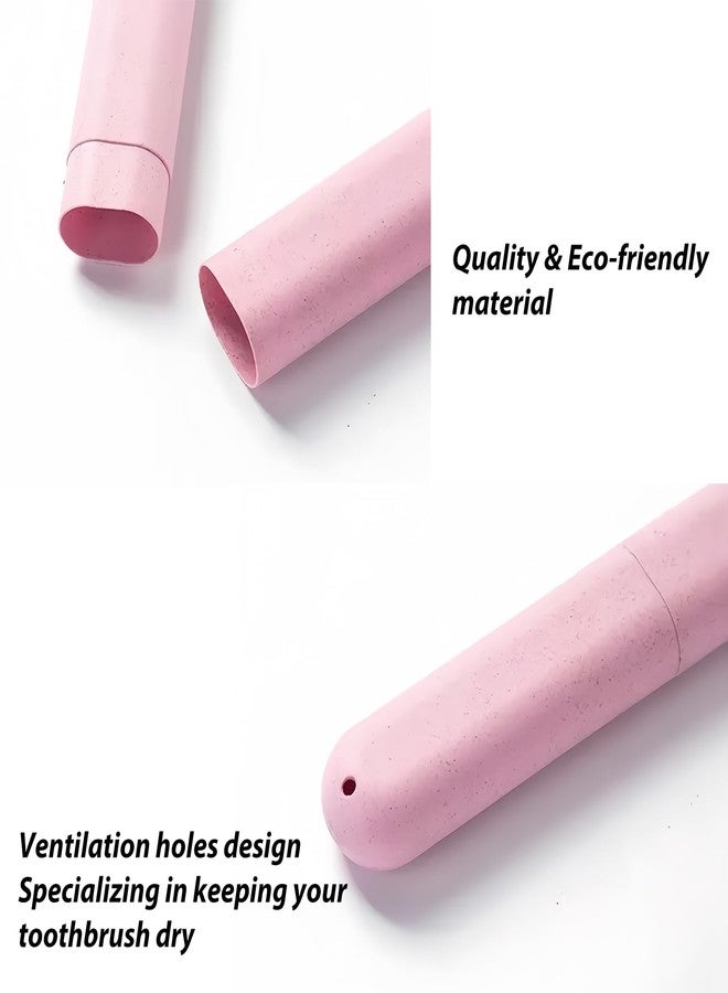 YKuzLx 8 Pack Travel Toothbrush Case, Portable Toothbrush Travel Case with Ventilation Hole for Business Trip, Camping, Home(Blue,Pink,Green,Beige) - Image 3