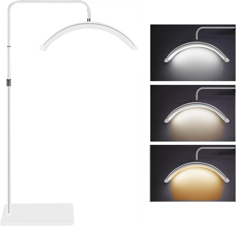 NEELABIL 36W Floor LED Video Light, Half-Moon Fill Light 3200K-5600K Bi-Color | Dimmable with 180cm Stand, Phone Holder & Remote for Makeup Live Streaming - ضوء فيديو LED أرضي 36W - Image 1