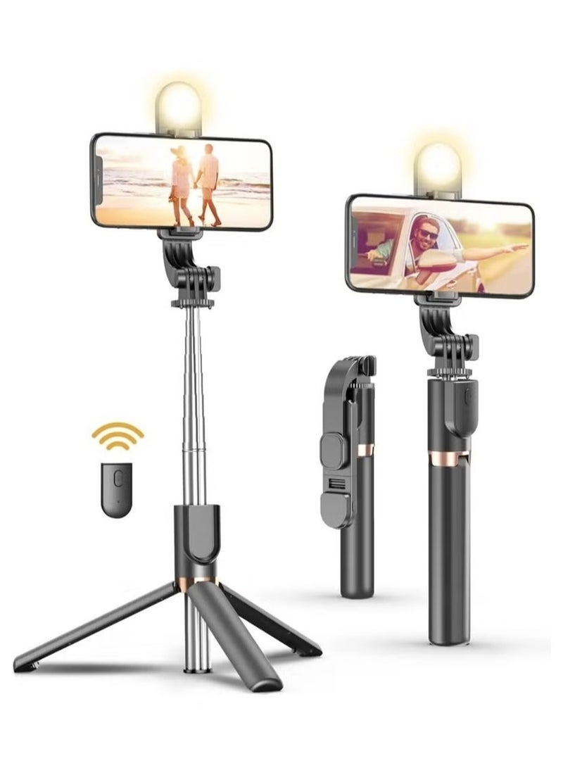 PLOKAMA K8 3-in-1 Selfie Stick Tripod with Wireless Remote – Extendable Phone Tripod Stand, Lightweight & Portable, Compatible with iPhone & Android – Ideal for Vlogging, Travel, Group Photos & Live Streaming - Image 3