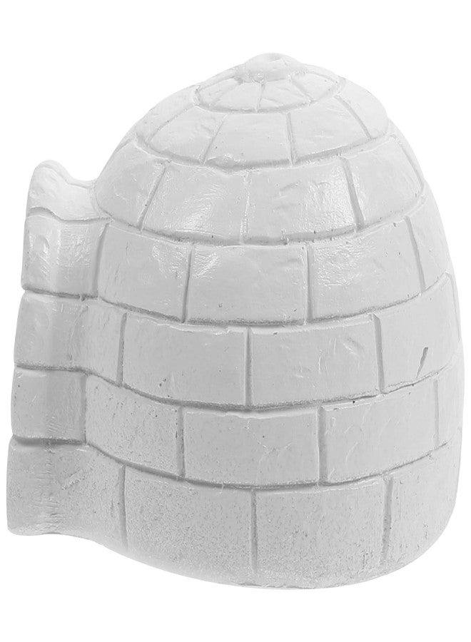 HOMSFOU Mini Igloo Toy Lifelike Ice House Models Arctic Figurines Small White Bear Arctic Diorama Birthday for Boys Girls Dollhouse Micro Landscape Decoration - Image 1