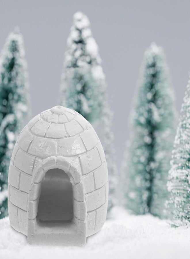HOMSFOU Mini Igloo Toy Lifelike Ice House Models Arctic Figurines Small White Bear Arctic Diorama Birthday for Boys Girls Dollhouse Micro Landscape Decoration - Image 2